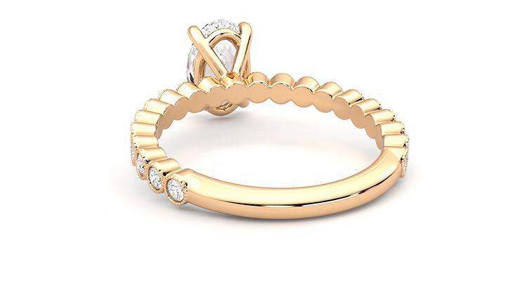 Taylor & Hart Flourish Oval Engagement Ring 360 degree image 16