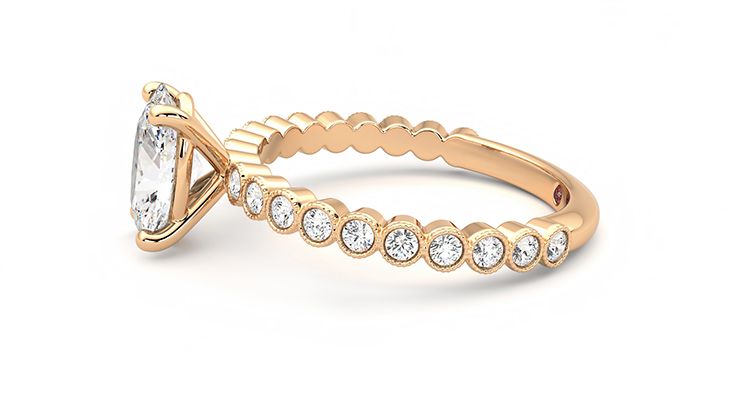 Taylor & Hart Flourish Oval Engagement Ring 360 degree image 21