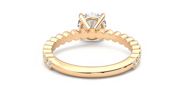 Taylor & Hart Flourish Round Engagement Ring 360 degree image 15
