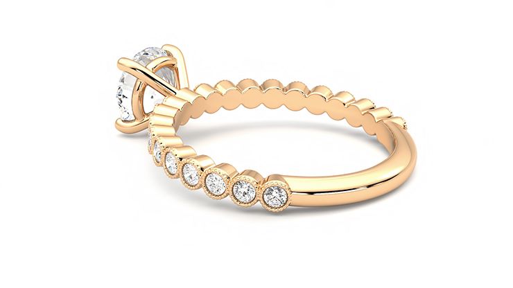 Taylor & Hart Flourish Round Engagement Ring 360 degree image 18