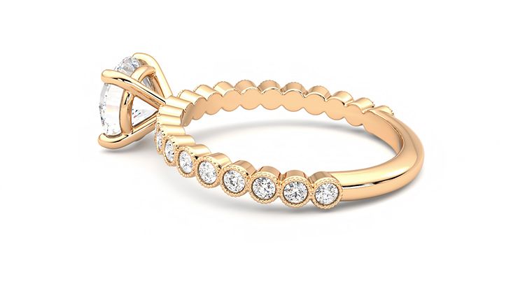 Taylor & Hart Flourish Round Engagement Ring 360 degree image 19