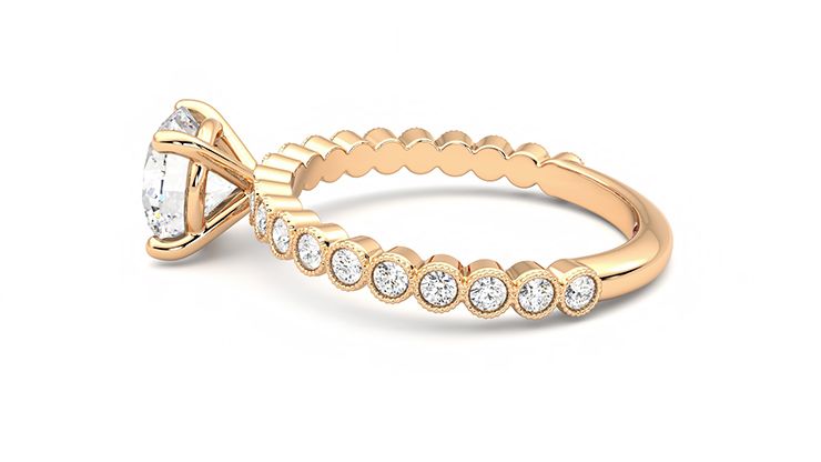 Taylor & Hart Flourish Round Engagement Ring 360 degree image 20