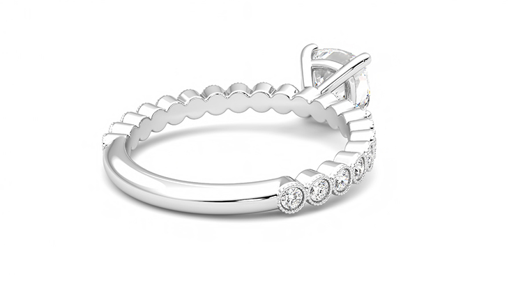 Taylor & Hart Flourish Cushion Engagement Ring 360 degree image 13