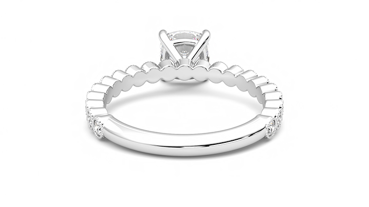 Taylor & Hart Flourish Cushion Engagement Ring 360 degree image 15