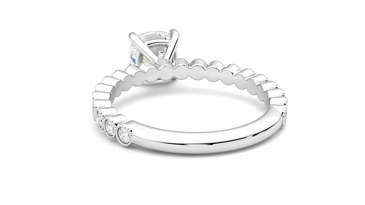 Taylor & Hart Flourish Cushion Engagement Ring 360 degree image 16
