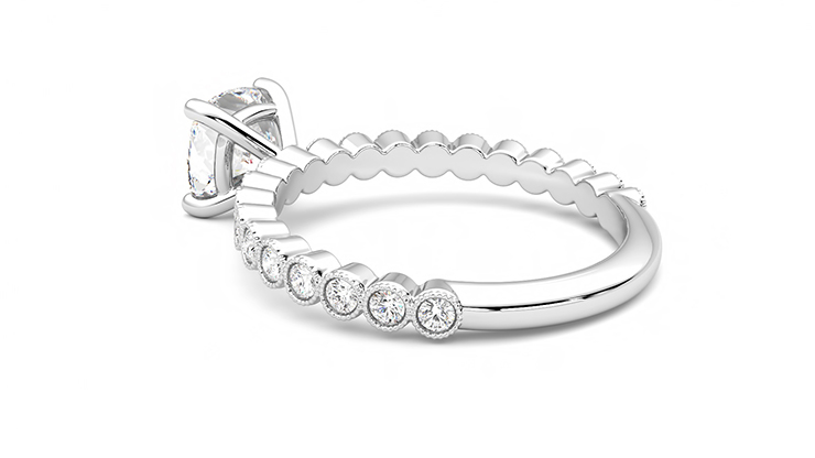 Taylor & Hart Flourish Cushion Engagement Ring 360 degree image 18