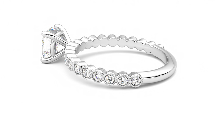 Taylor & Hart Flourish Cushion Engagement Ring 360 degree image 19