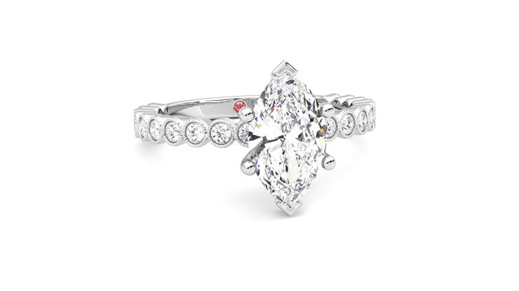 Taylor & Hart Flourish Marquise Engagement Ring 360 degree image 3