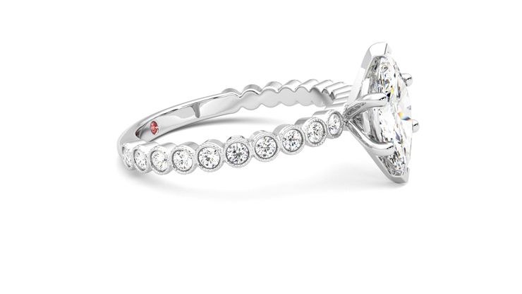 Taylor & Hart Flourish Marquise Engagement Ring 360 degree image 8
