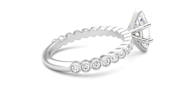 Taylor & Hart Flourish Marquise Engagement Ring 360 degree image 11