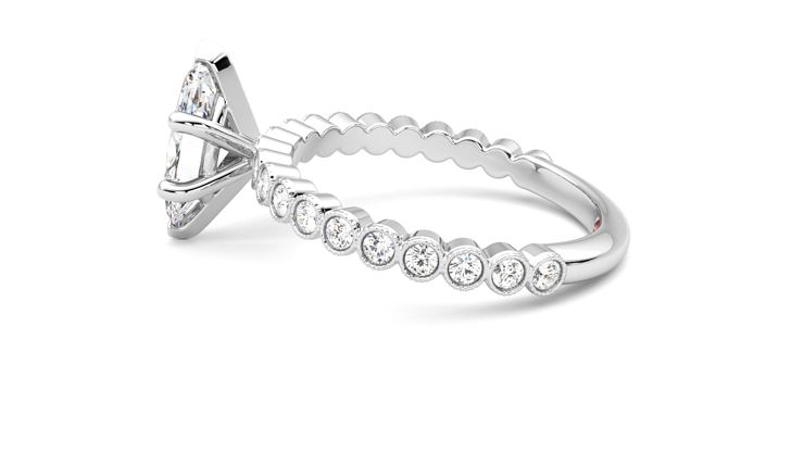 Taylor & Hart Flourish Marquise Engagement Ring 360 degree image 20