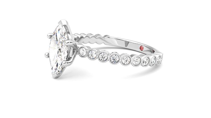 Taylor & Hart Flourish Marquise Engagement Ring 360 degree image 23