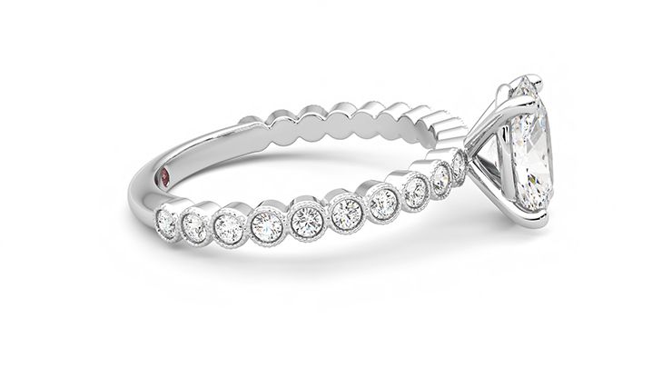 Taylor & Hart Flourish Oval Engagement Ring 360 degree image 9