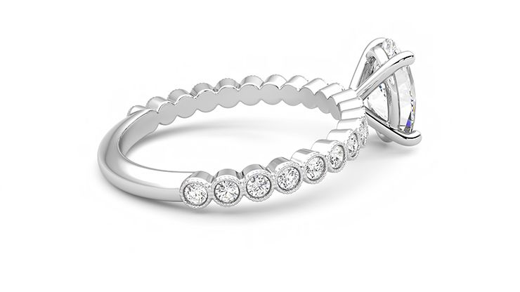 Taylor & Hart Flourish Oval Engagement Ring 360 degree image 11