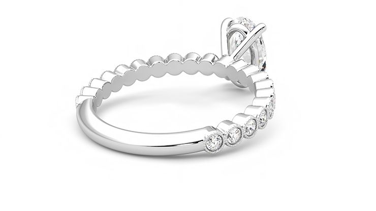 Taylor & Hart Flourish Oval Engagement Ring 360 degree image 13
