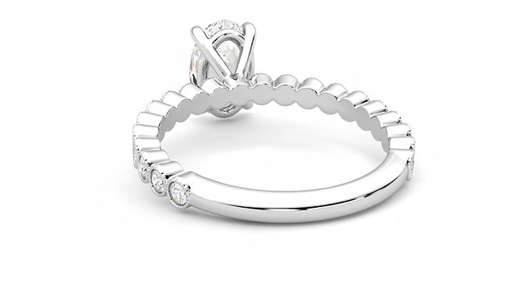 Taylor & Hart Flourish Oval Engagement Ring 360 degree image 16
