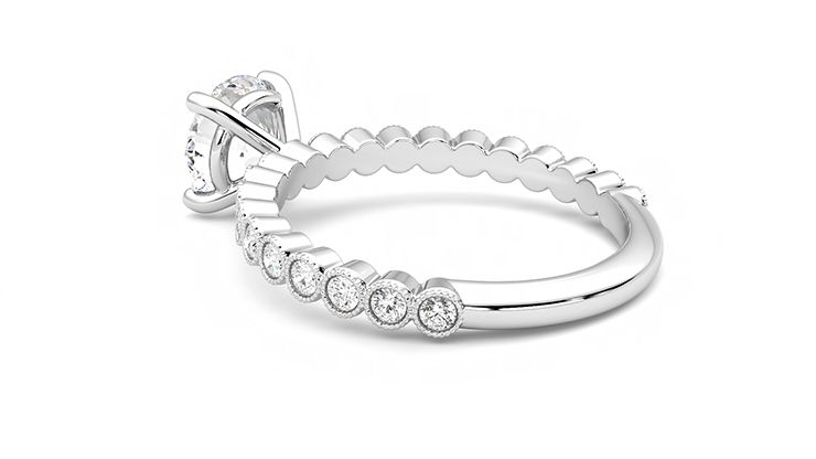 Taylor & Hart Flourish Round Engagement Ring 360 degree image 18
