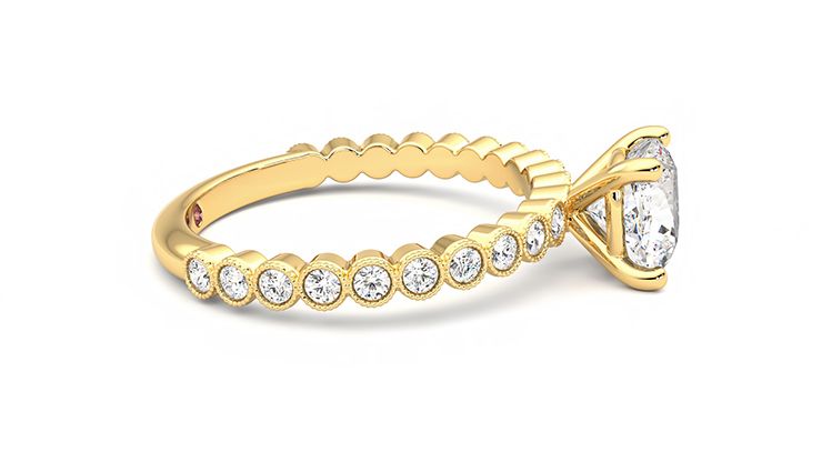 Taylor & Hart Flourish Cushion Engagement Ring 360 degree image 9