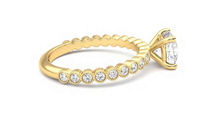 Taylor & Hart Flourish Cushion Engagement Ring 360 degree image 10