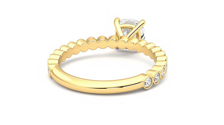 Taylor & Hart Flourish Cushion Engagement Ring 360 degree image 14