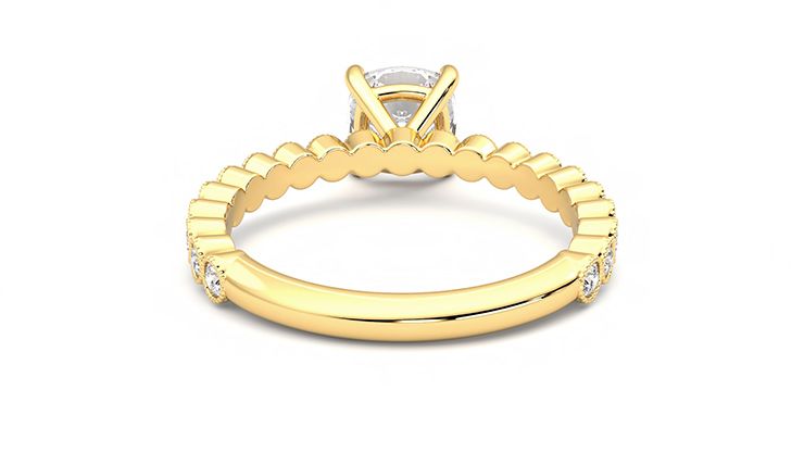 Taylor & Hart Flourish Cushion Engagement Ring 360 degree image 15