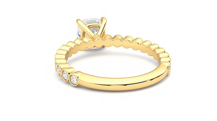 Taylor & Hart Flourish Cushion Engagement Ring 360 degree image 16