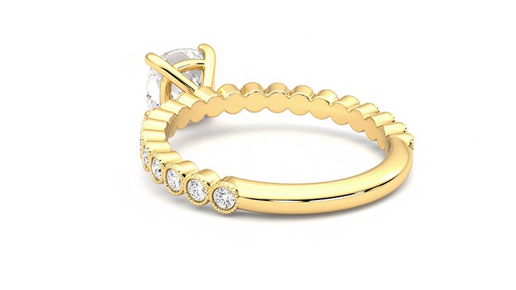 Taylor & Hart Flourish Cushion Engagement Ring 360 degree image 17