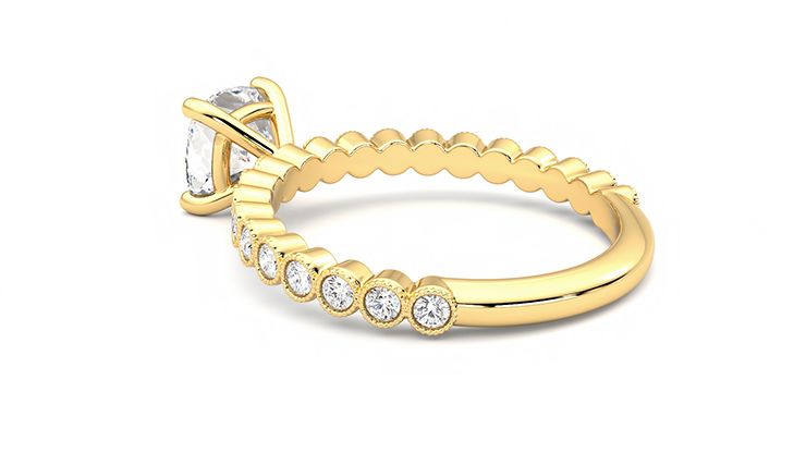 Taylor & Hart Flourish Cushion Engagement Ring 360 degree image 18
