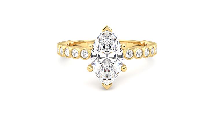 Taylor & Hart Flourish Marquise Engagement Ring 360 degree image 0
