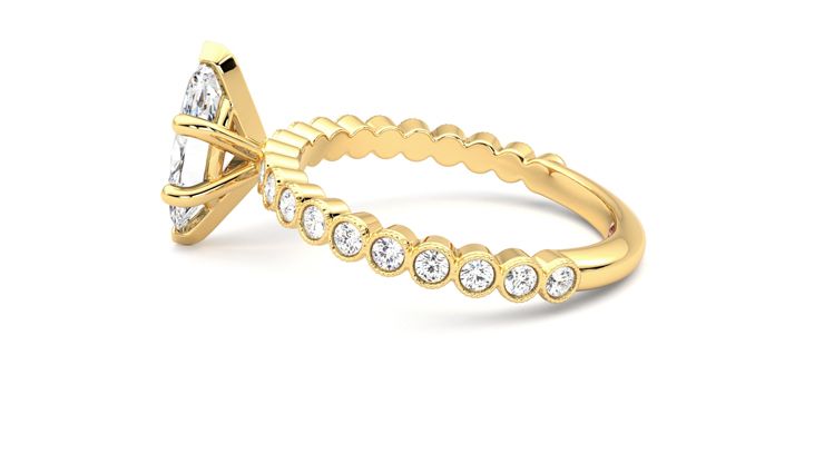 Taylor & Hart Flourish Marquise Engagement Ring 360 degree image 20
