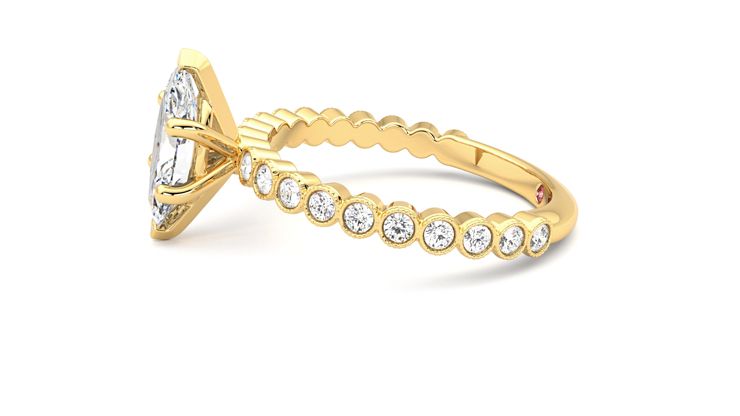 Taylor & Hart Flourish Marquise Engagement Ring 360 degree image 21