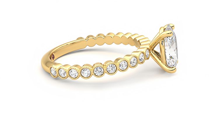 Taylor & Hart Flourish Oval Engagement Ring 360 degree image 9