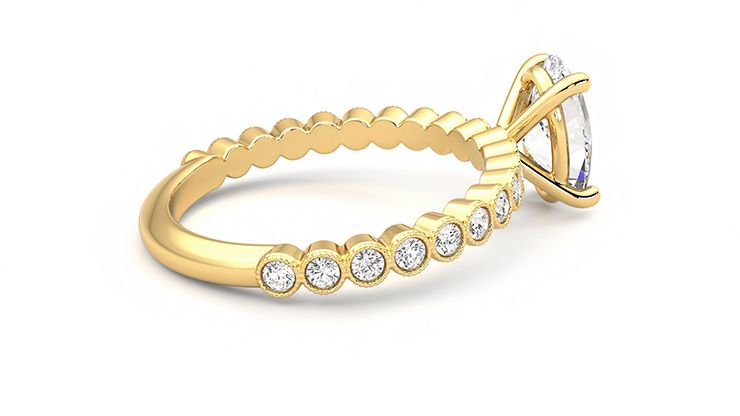 Taylor & Hart Flourish Oval Engagement Ring 360 degree image 11