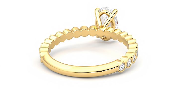 Taylor & Hart Flourish Oval Engagement Ring 360 degree image 14