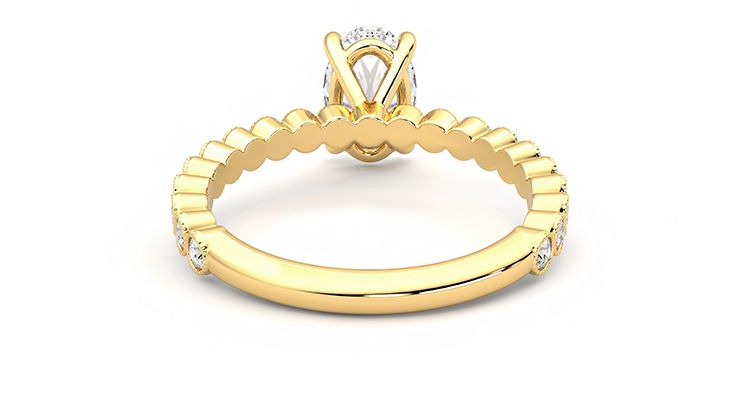 Taylor & Hart Flourish Oval Engagement Ring 360 degree image 15