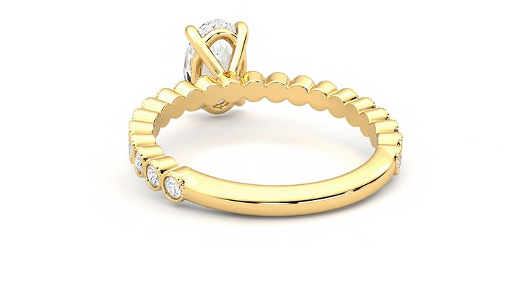 Taylor & Hart Flourish Oval Engagement Ring 360 degree image 16