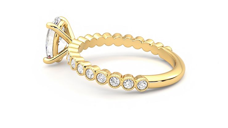 Taylor & Hart Flourish Oval Engagement Ring 360 degree image 19
