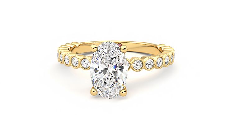 Taylor & Hart Flourish Oval Engagement Ring 360 degree image 28