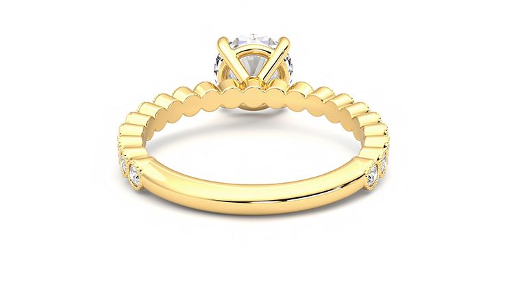 Taylor & Hart Flourish Round Engagement Ring 360 degree image 15