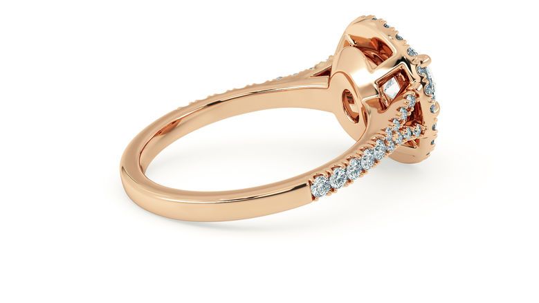 Taylor & Hart Genesis Round Engagement Ring 360 degree image 10