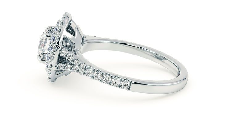Taylor & Hart Genesis Round Engagement Ring 360 degree image 22