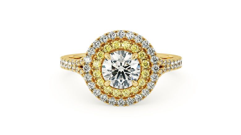 Taylor & Hart Genesis Round Engagement Ring 360 degree image 0