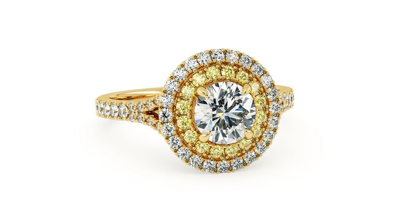 Taylor & Hart Genesis Round Engagement Ring 360 degree image 1
