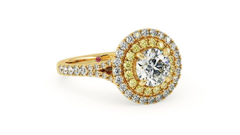 Taylor & Hart Genesis Round Engagement Ring 360 degree image 2