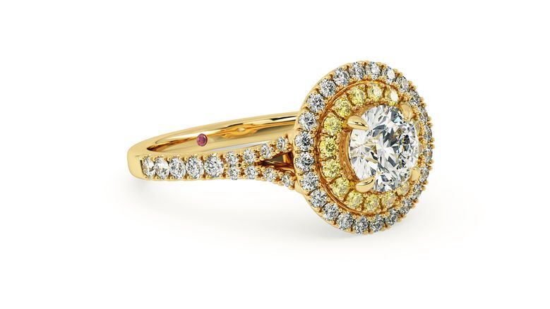 Taylor & Hart Genesis Round Engagement Ring 360 degree image 3
