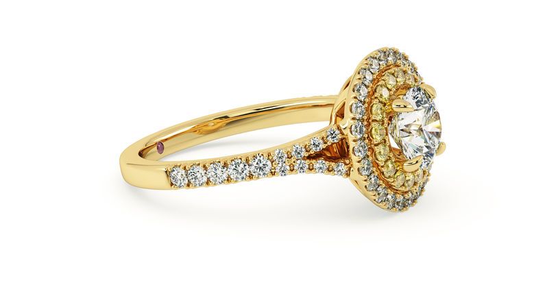Taylor & Hart Genesis Round Engagement Ring 360 degree image 5