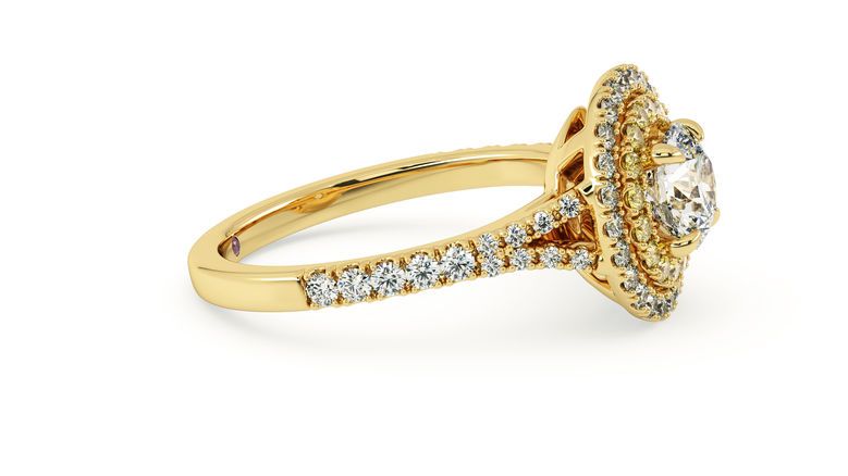 Taylor & Hart Genesis Round Engagement Ring 360 degree image 6