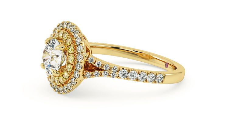 Taylor & Hart Genesis Round Engagement Ring 360 degree image 25