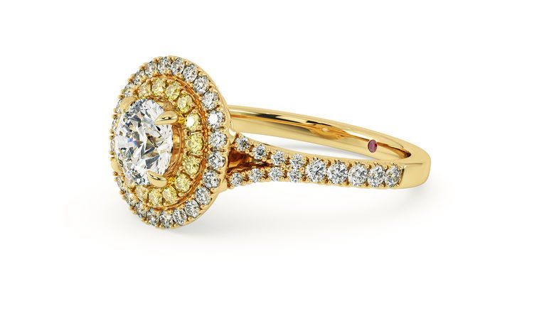 Taylor & Hart Genesis Round Engagement Ring 360 degree image 26
