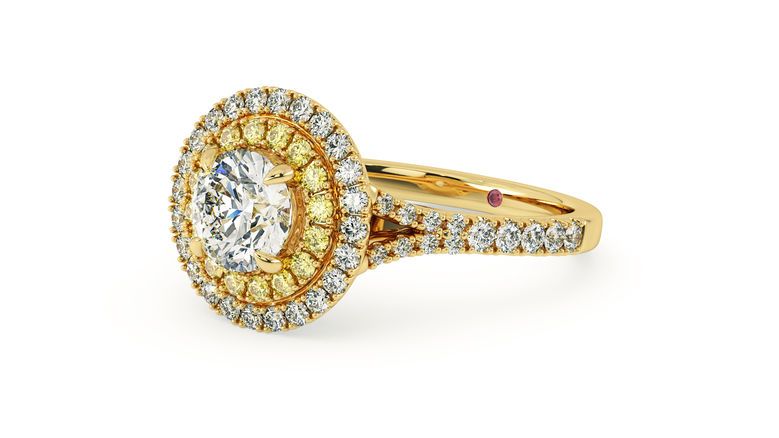 Taylor & Hart Genesis Round Engagement Ring 360 degree image 27